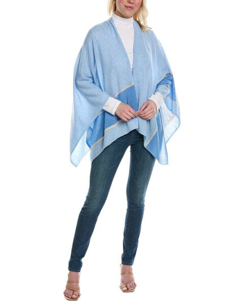 J.Mclaughlin Harriet Cashmere Poncho Women's Blue Os