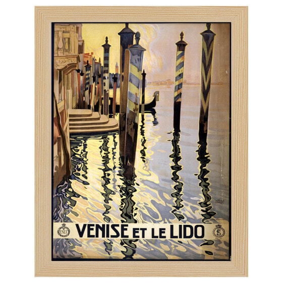 Bilderrahmen Poster Venise et Le Lido