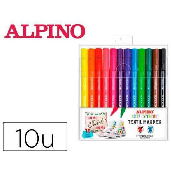Фломастеры для текстиля Alpino marker color experience 10 шт.