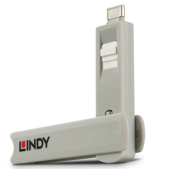 Lindy USB Type C Port Blocker - white - Port blocker + key - USB Type-C - White - 5 pc(s) - 10 g