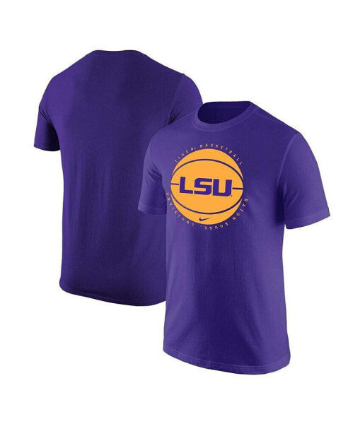 Men's Purple LSU Tigers Basketball Logo T-shirt