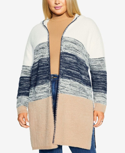 Plus Size Camryn Hooded Cardigan Sweater