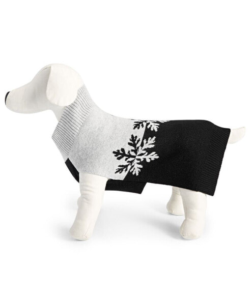 Charter Club Colorblocked Snowflake Pet Sweater, Created for Macy's