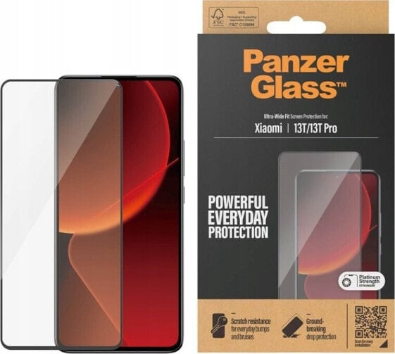 PanzerGlass PanzerGlass Ultra-Wide Fit Xiaomi 13T / 13T Pro Screen Protection Antibacterial black/black 8069