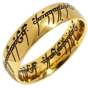 The gilded ring of power from The Lord of the Rings