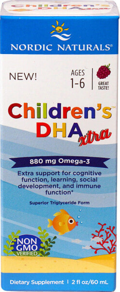 Витаминный комплекс для детей Nordic Naturals Children's DHA Xtra, Ages 1-6, Berry Punch 880 мг 60 мл