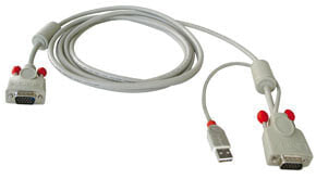 Lindy Combined KVM cable KVM кабель 1 m Белый 33530