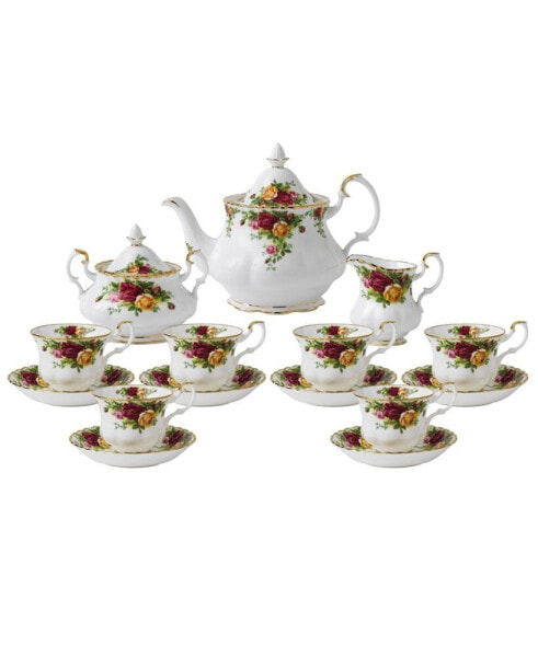 Old Country Roses Tea Set, 15 Pieces