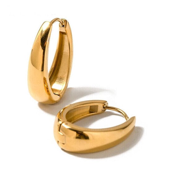 Decent oval earrings in gold-plated steel VAAJDE2309071G