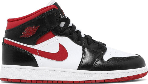 [DJ4695-122] Grade School Air Jordan Retro 1 Mid (GS) 'Gym Red Black White'