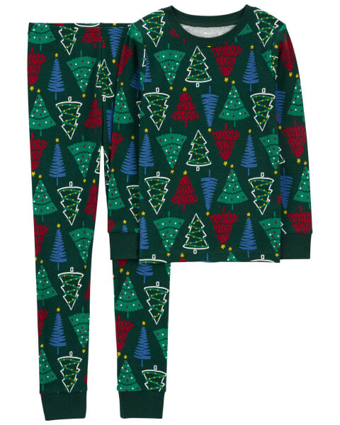 Kid 2-Piece Christmas Tree 100% Snug Fit Cotton Pajamas 6