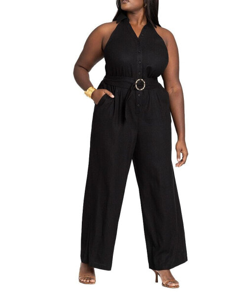 Plus Size Halter Neck Jumpsuit