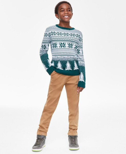 Big & Little Boys Fair Isle Sweater, Created for Macy's