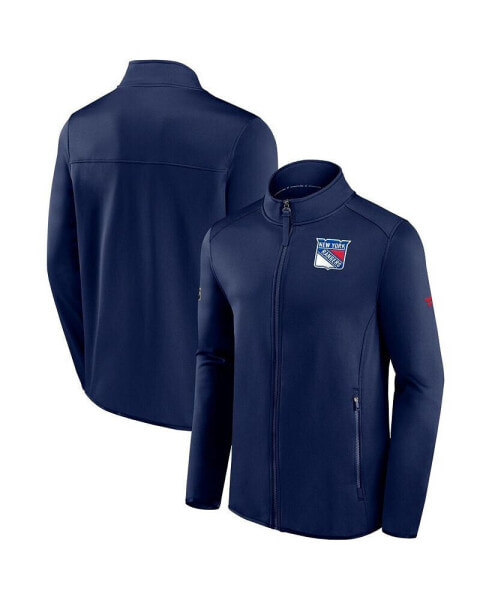Men's Navy New York Rangers Authentic Pro Rink Fleece Full-zip Jacket
