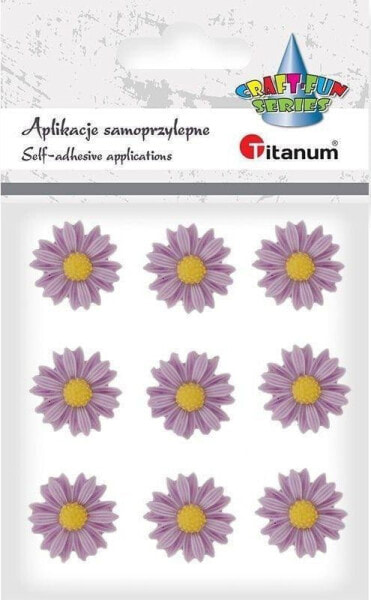 Titanum Kwiatki samoprzylepne z żywicy stokrotki mix 9szt