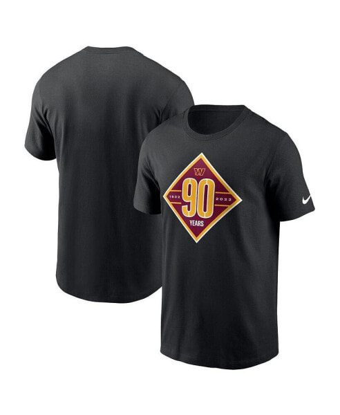 Men's Black Washington Commanders 90th Anniversary T-shirt