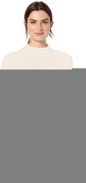 Skinnygirl 256721 Women's Claudia Mock Neck Knit Top Sweater Cream Size XS