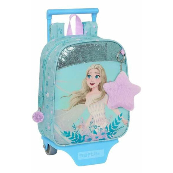 Школьный рюкзак с колесиками Frozen Hello Spring Синий 22 x 27 x 10 cm