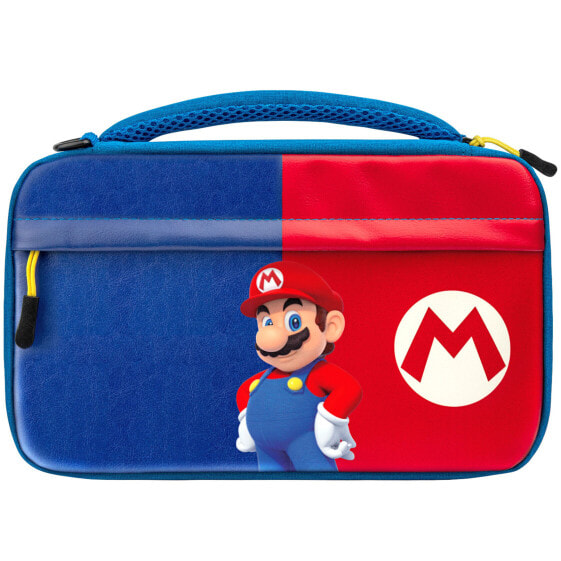 PDP Commuter: Power Pose Mario, Hardshell case, Nintendo, Blue, Red, Nintendo Switch, Nintendo Switch Lite, Nintendo Switch OLED, Dust resistant, Scratch resistant, Zipper