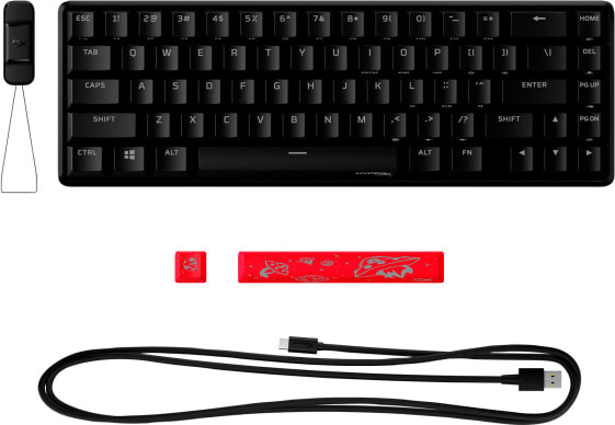 HyperX Alloy Origins 65 - Mechanical Gaming Keyboard - HX Red (US Layout) - 65% - USB - Mechanical - RGB LED - Black