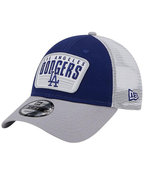 Men's Royal Los Angeles Dodgers Two-Tone Patch 9FORTY Snapback Hat