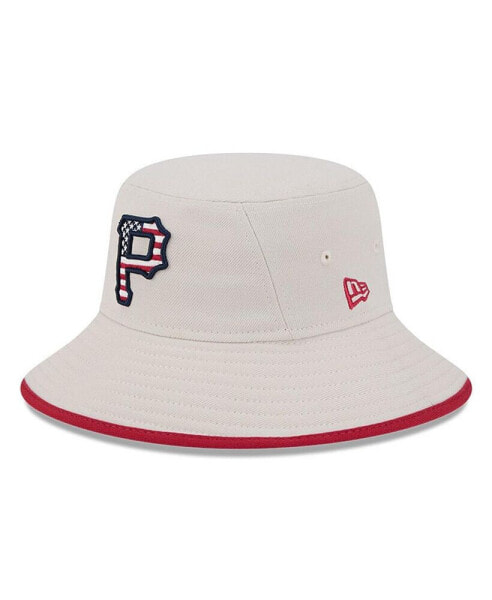 Men's Khaki Pittsburgh Pirates 2024 Fourth of July Bucket Hat