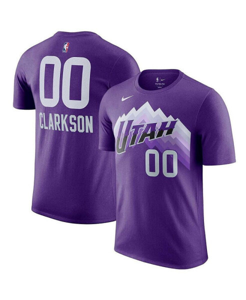 Men's Jordan Clarkson Purple Utah Jazz 2023/24 City Edition Name and Number T-shirt