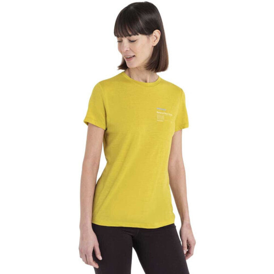 ICEBREAKER Merino 150 Tech Lite III Natural Run Club 2.0 short sleeve T-shirt