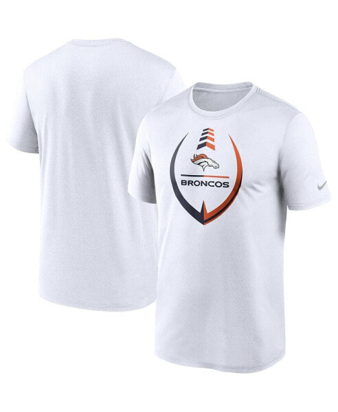 Men's White Denver Broncos Icon Legend Performance T-shirt