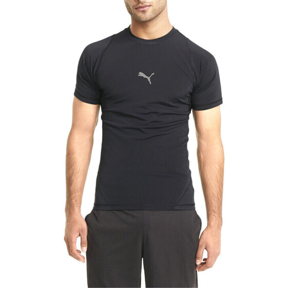 Puma ExoAdapt Crew Neck Short Sleeve Training T-Shirt Mens Black Casual Tops 520