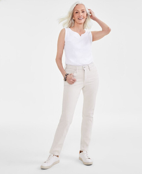 Petite Mid-Rise Slim-Leg Jeans, Created for Macy's