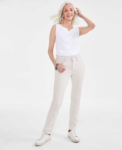 Women's Mid-Rise Stretch Slim-Leg Jeans, Created for Macy's