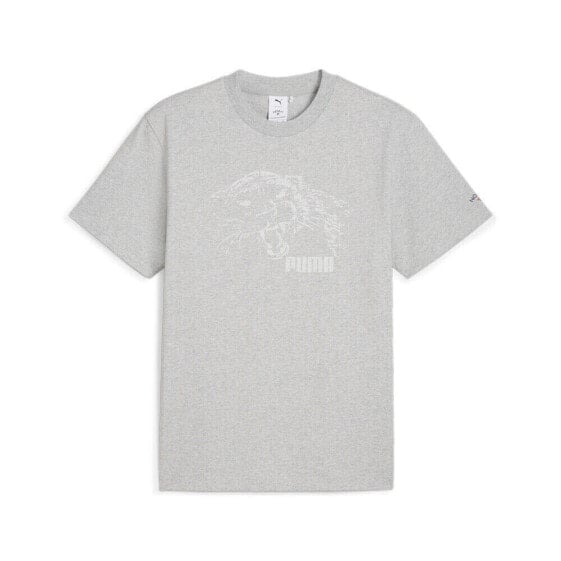 Puma Noah X Graphic Crew Neck Short Sleeve T-Shirt Mens Grey Casual Tops 6238710