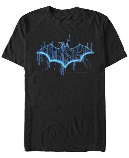 DC Men's Batman Digital Bat Logo Short Sleeve T-Shirt