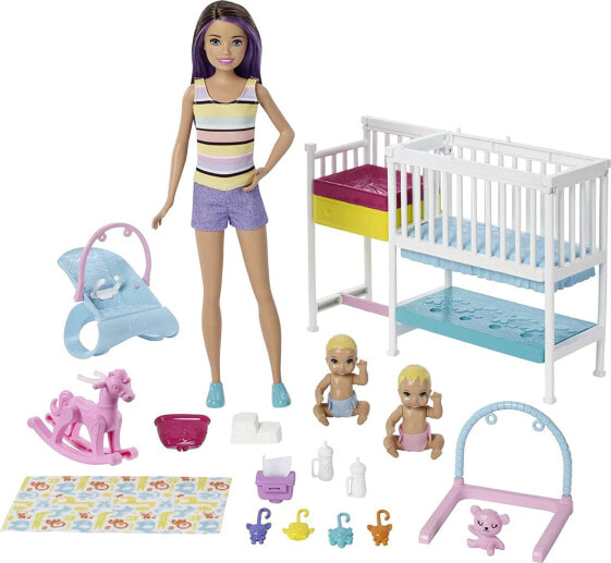 Barbie GFL38 - Skipper Babysitters Inc. Nursery Playset, Dolls Toy for Ages 3 and up