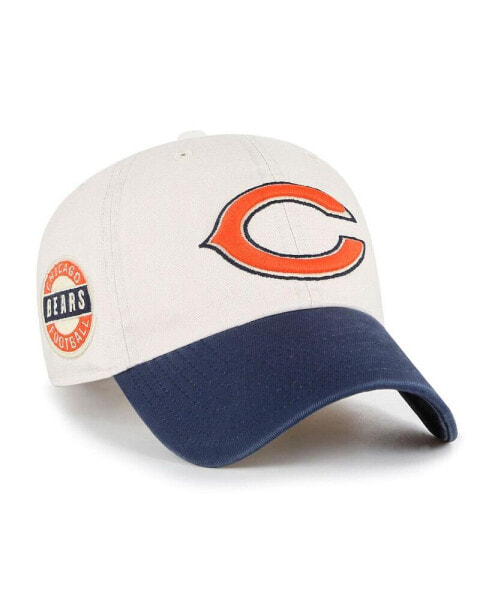 Men's '47 Cream, Navy Chicago Bears Sidestep Clean Up Adjustable Hat