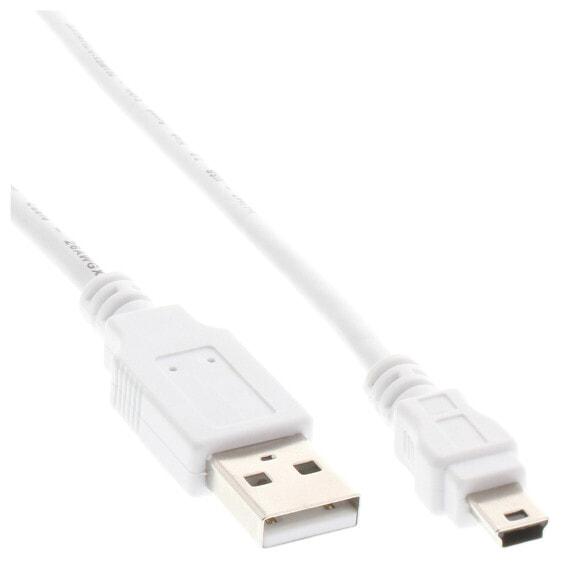 InLine USB 2.0 Mini Cable - Type A male / mini-B male (5pin) - white - 0.5m
