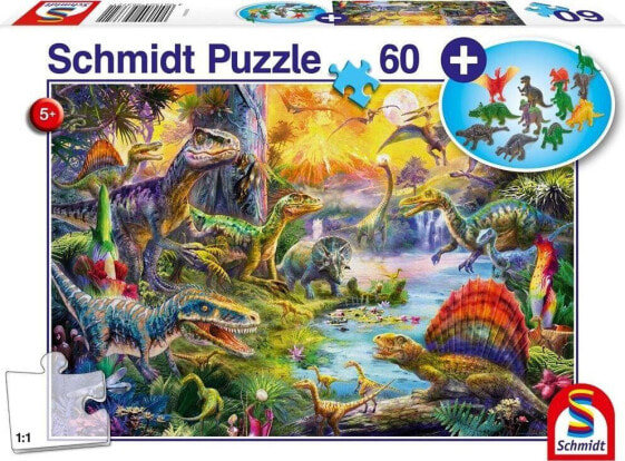 Schleich Puzzle 60 Dinozaury + zestaw figurek G3