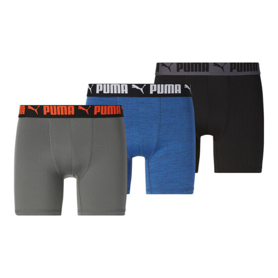 Puma 3Pk Mens Athletic Fit Heather Boxer Brief Underwear Mens Size S 85838202