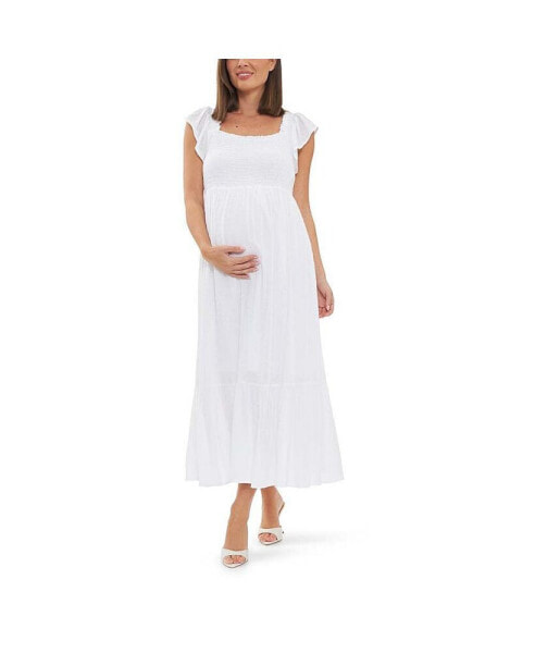 Платье для беременных Ripe Maternity Hail Spot White