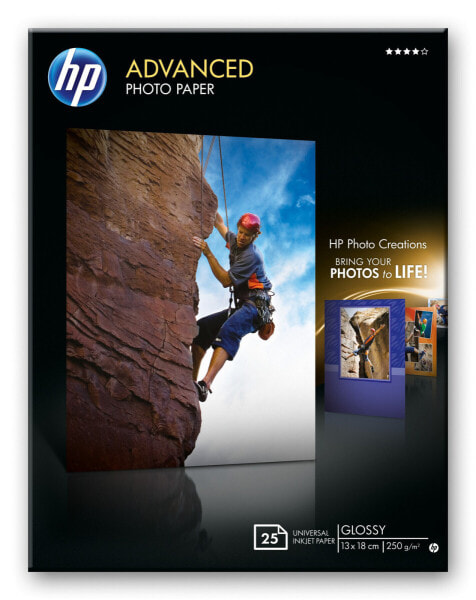 HP DeskJet Advanced Glossy Photo Paper A4 Photo Paper - 250 g/m² - 130x180 mm - 25 sheet