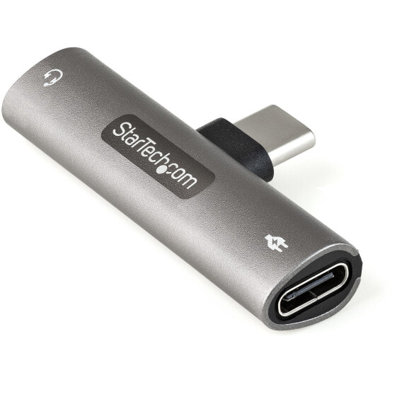 StarTech.com USB C Audio & Charge Adapter - USB-C Audio Adapter w/ 3.5mm TRRS Headphone/Headset Jack and 60W USB Type-C Power Delivery Pass-through Charger - For USB-C Phone/Tablet/Laptop - USB 3.2 Gen 1 (3.1 Gen 1) Type-C - 60 W - Silver - 3.5mm - USB 3.2 Gen 1 (3.1