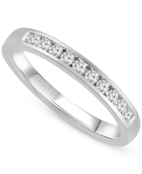 Lab-Created Diamond Channel-Set Band (1/4 ct. t.w.) in Sterling Silver