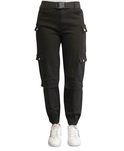 Juniors' Baggy Belted Cargo Pants