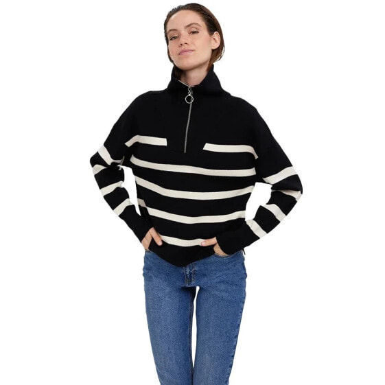 Свитер с высоким воротником Vero Moda Saba Stripe Half Zip