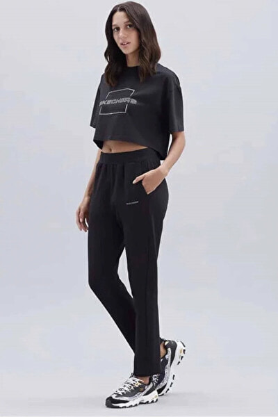 Штаны спортивные Skechers W New Basics Slim Sweatpant женские черные