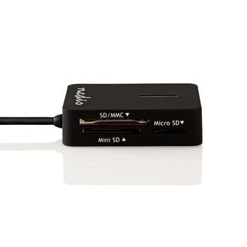 Nedis CRDRU2300BK - MMC - MS Micro (M2) - MicroSD (TransFlash) - MiniSD - SD - Black - Plastic - USB 2.0 - USB - 5 V