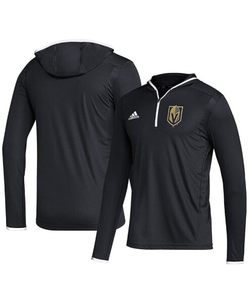 Men's Black Vegas Golden Knights Team Long Sleeve Quarter-Zip Hoodie T-shirt