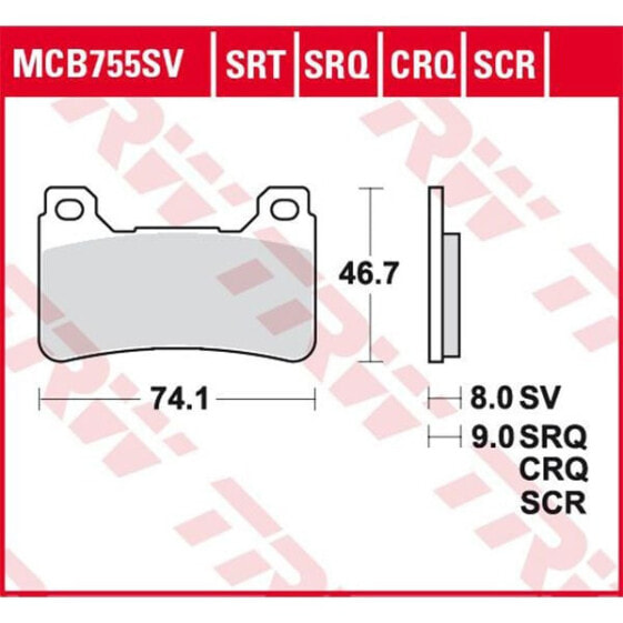 TRW Road/Track Honda CB 1000 R 13 Sintered Brake Pads