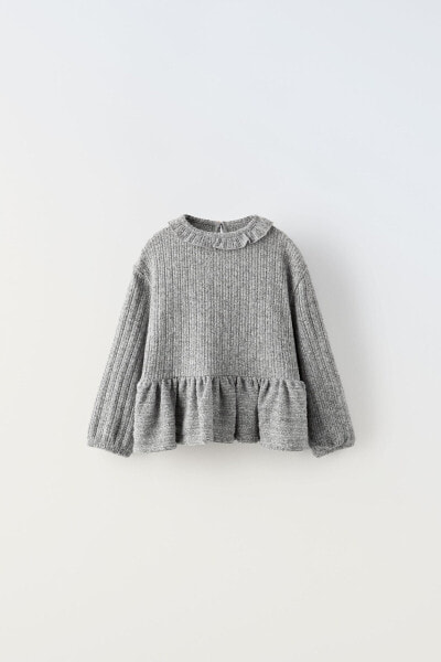 Футболка из ткани soft touch в рубчик ZARA